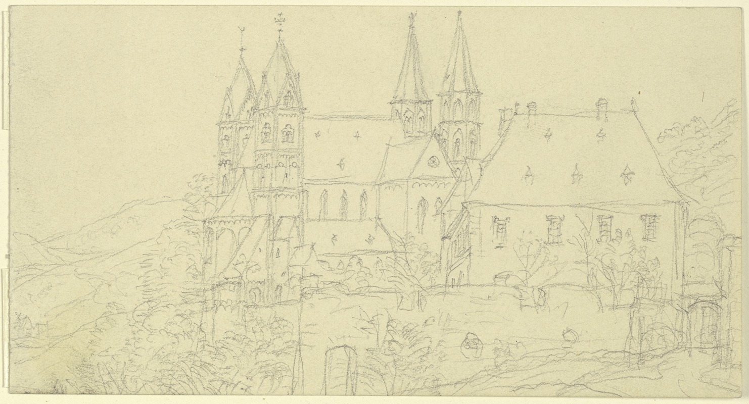 Burgruine in Gewitterlandschaft — Theodor Verhas