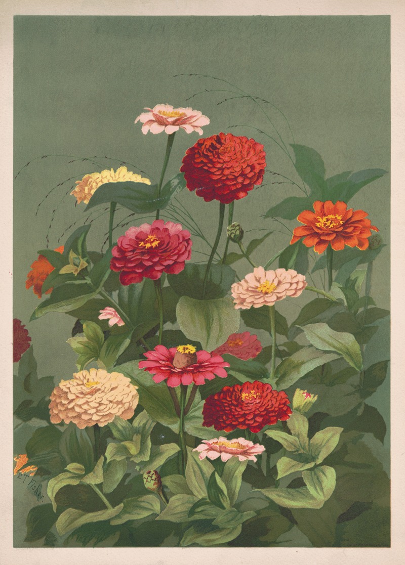 Flowers by Луи Пранг и Ко, 1884 — digital art print download
