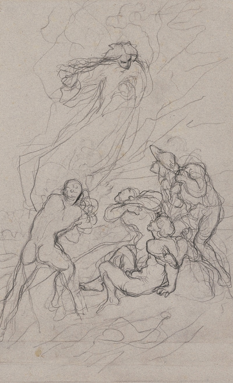 Annunciation to the shepherds by Виктор Мюллер — digital art print download