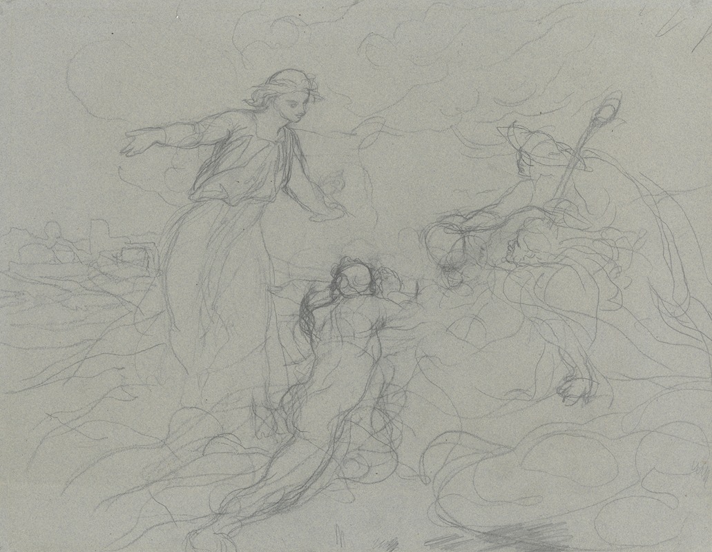 Annunciation to the shepherds by Виктор Мюллер — digital art print download
