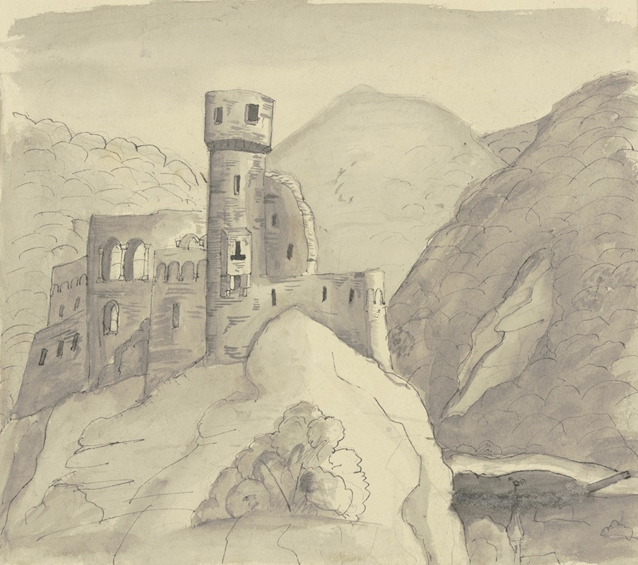 Castle ruins in a mountain landscape — Виктор Мюллер