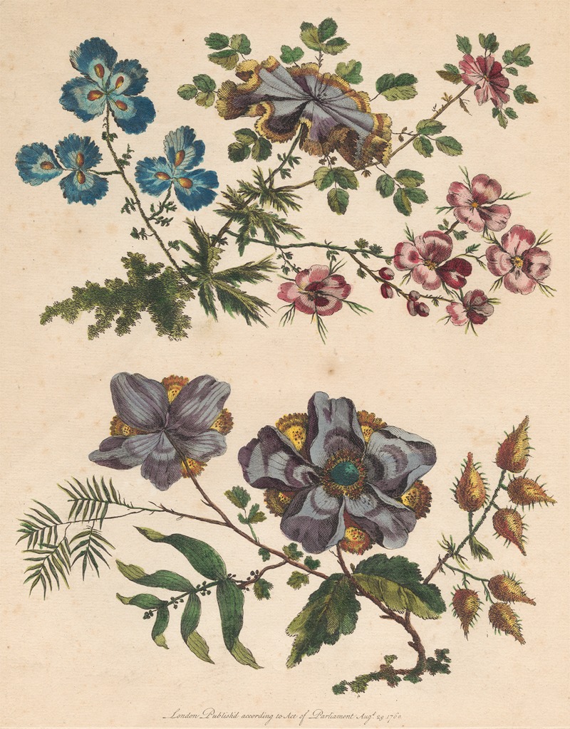 Two Sprays of Imaginary Flowers — Жан-Батист Пилеман