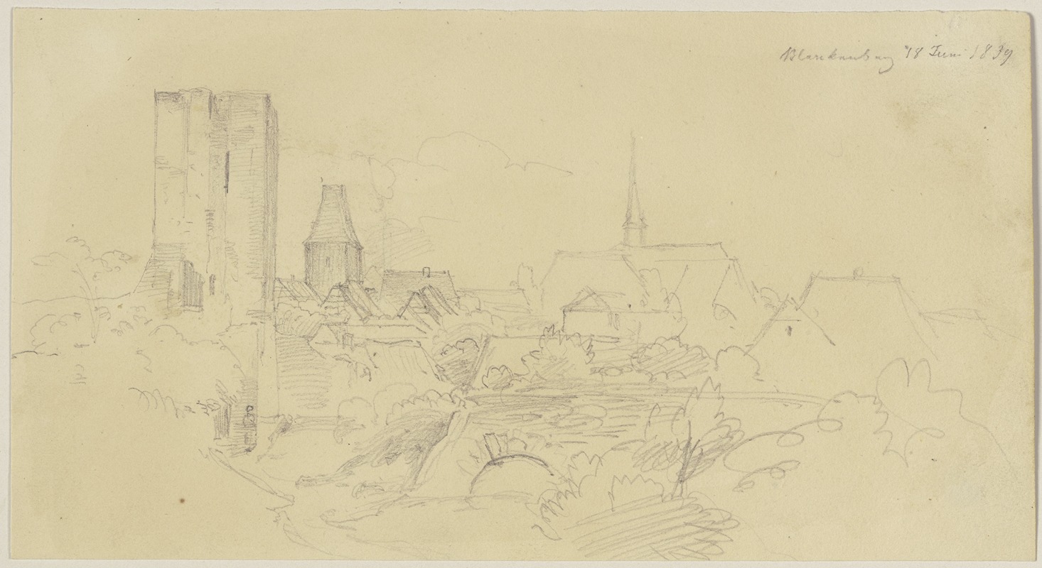 Castle and town of Blankenberg — Jakob Becker