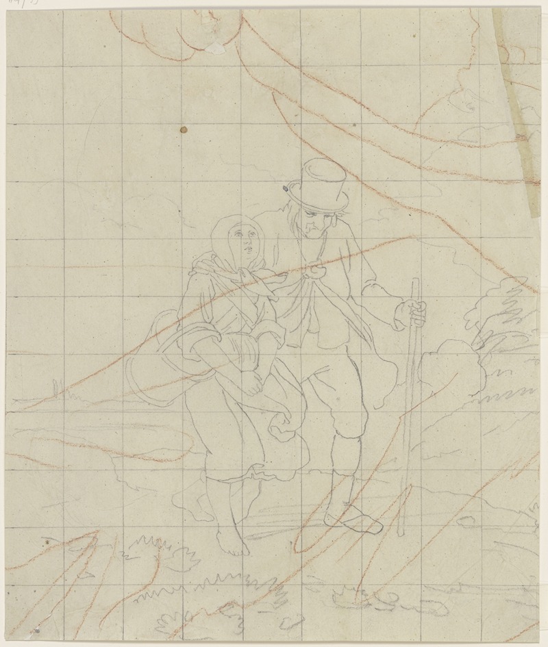 Farmer couple on the road — Якоб Беккер