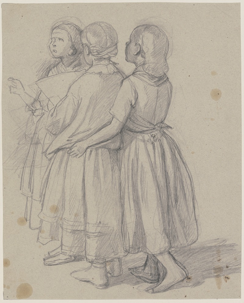 Group of three girls — Якоб Беккер