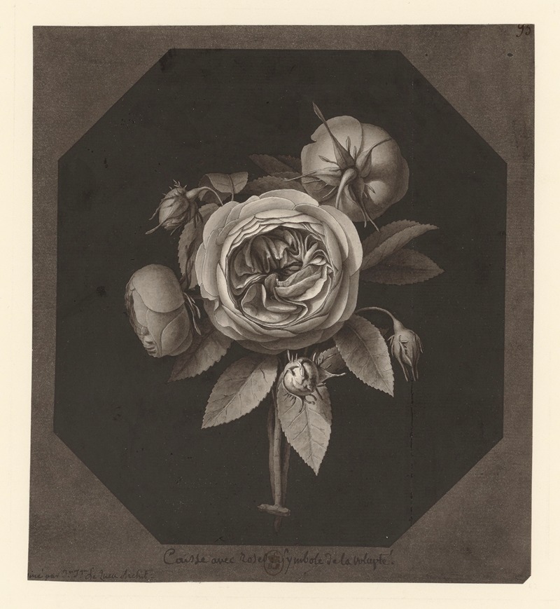 Caisse avec roses – Symbole de la volupté — Jean Jacques Lequeu