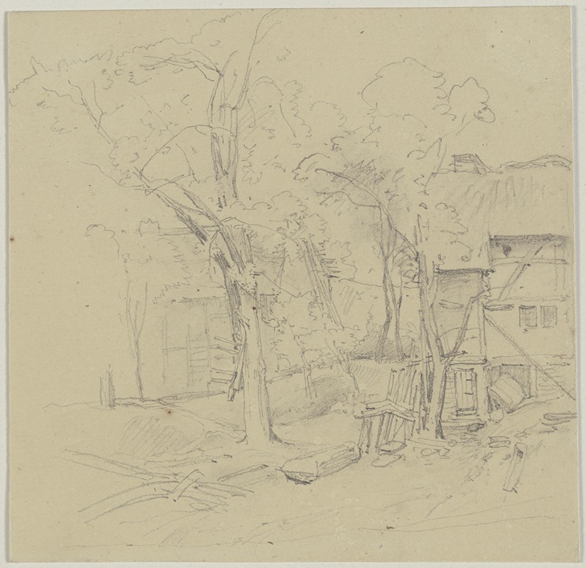 Section of a farmstead by Якоб Беккер — digital art print download
