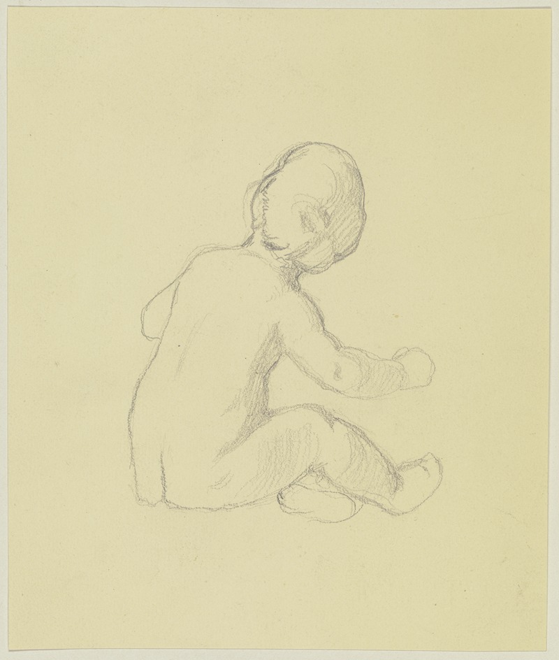 Study of a child by Якоб Беккер — digital art print download