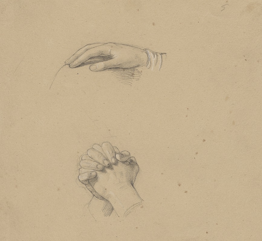 Study of a hand by Якоб Беккер — digital art print download