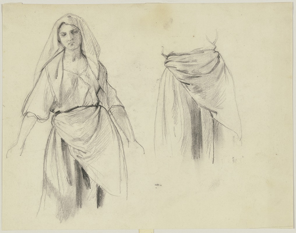 Study sheet; farmwoman by Якоб Беккер — digital art print download