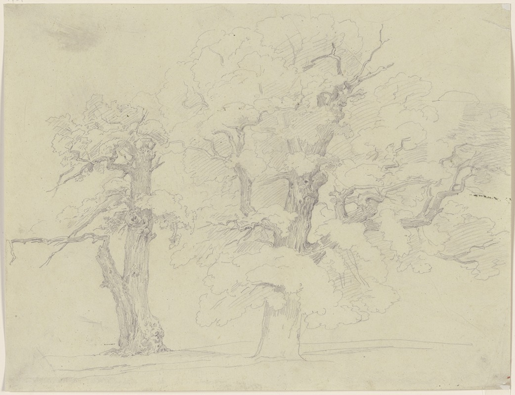 Two trees by Якоб Беккер — digital art print download