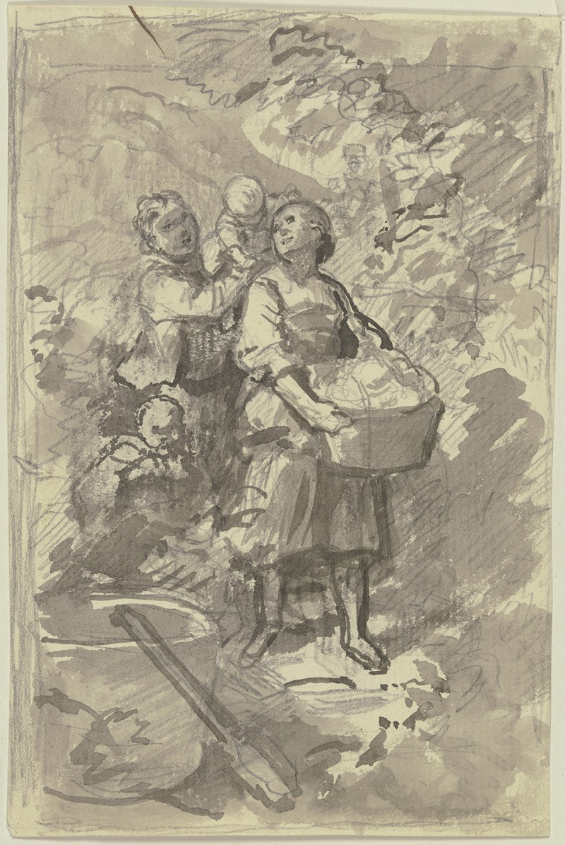 Washerwomen by Якоб Беккер — digital art print download