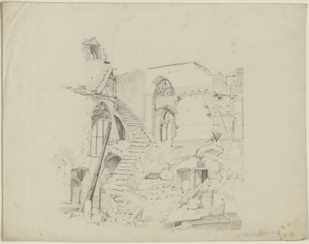 Inside of a ruin by Виктор Мюллер, 1844 — digital art print download