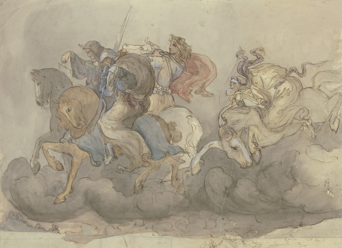 The Apocalyptic Horsemen by Виктор Мюллер — digital art print download