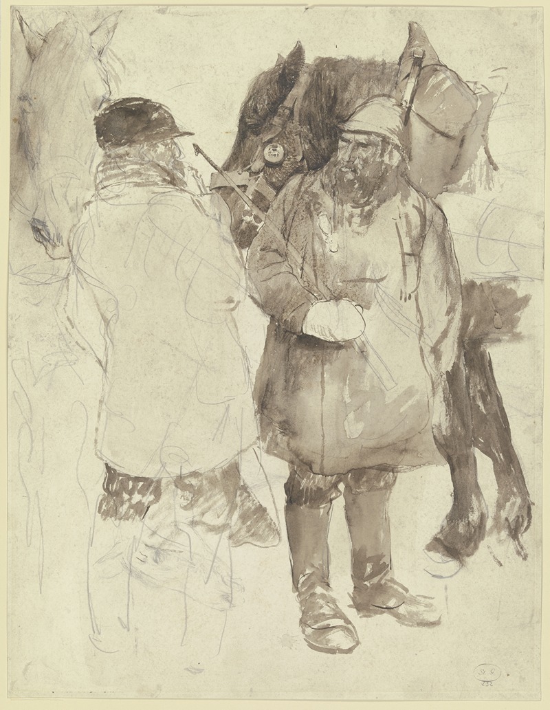 Zwei Fuhrknechte mit Pferden — Wilhelm Altheim