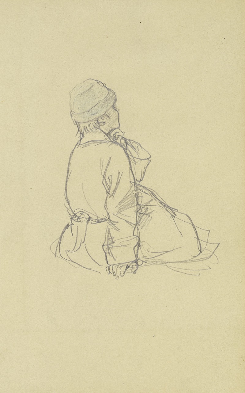 Rückenfigur eines russischen Kindes by Wilhelm Amandus Beer — digital art print download