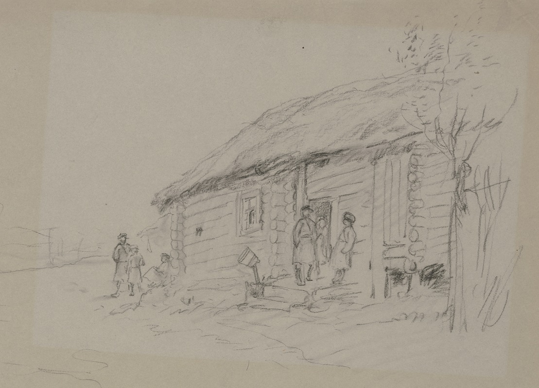 Russian block house by Вильгельм Амандус Бир — digital art print download