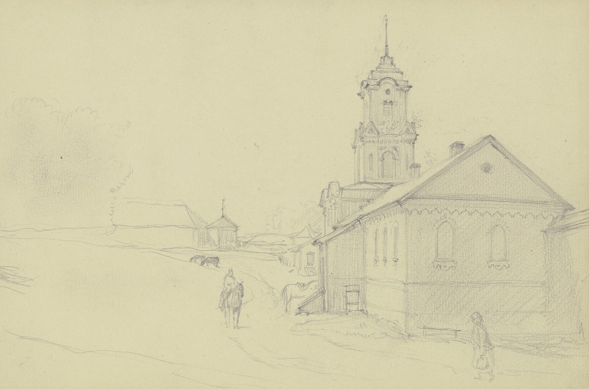 Russian church by Вильгельм Амандус Бир — digital art print download