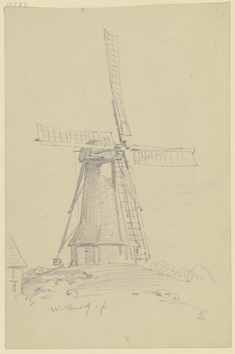 Dutch windmill by Вильгельм Буш — digital art print download