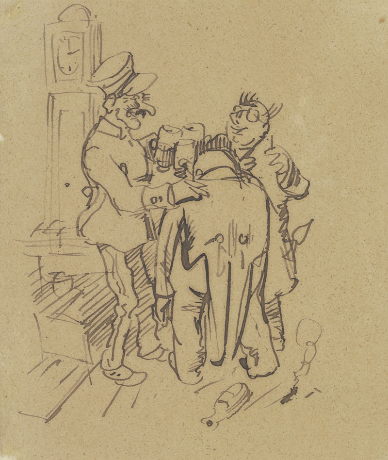 Herr Knopp im Wirtshaus by Вильгельм Буш, 1876 — digital art print download