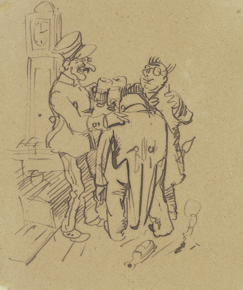 Mr. Knopp at the inn by Вильгельм Буш, 1876 — digital art print download