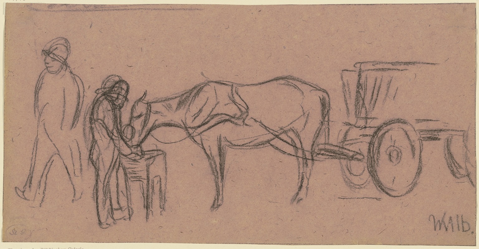Grazing draught animal by Wilhelm Kalb — digital art print download
