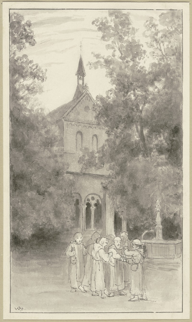 Diethers Aufbruch nach Speyer by Вильгельм Штайнхаузен — digital art print download