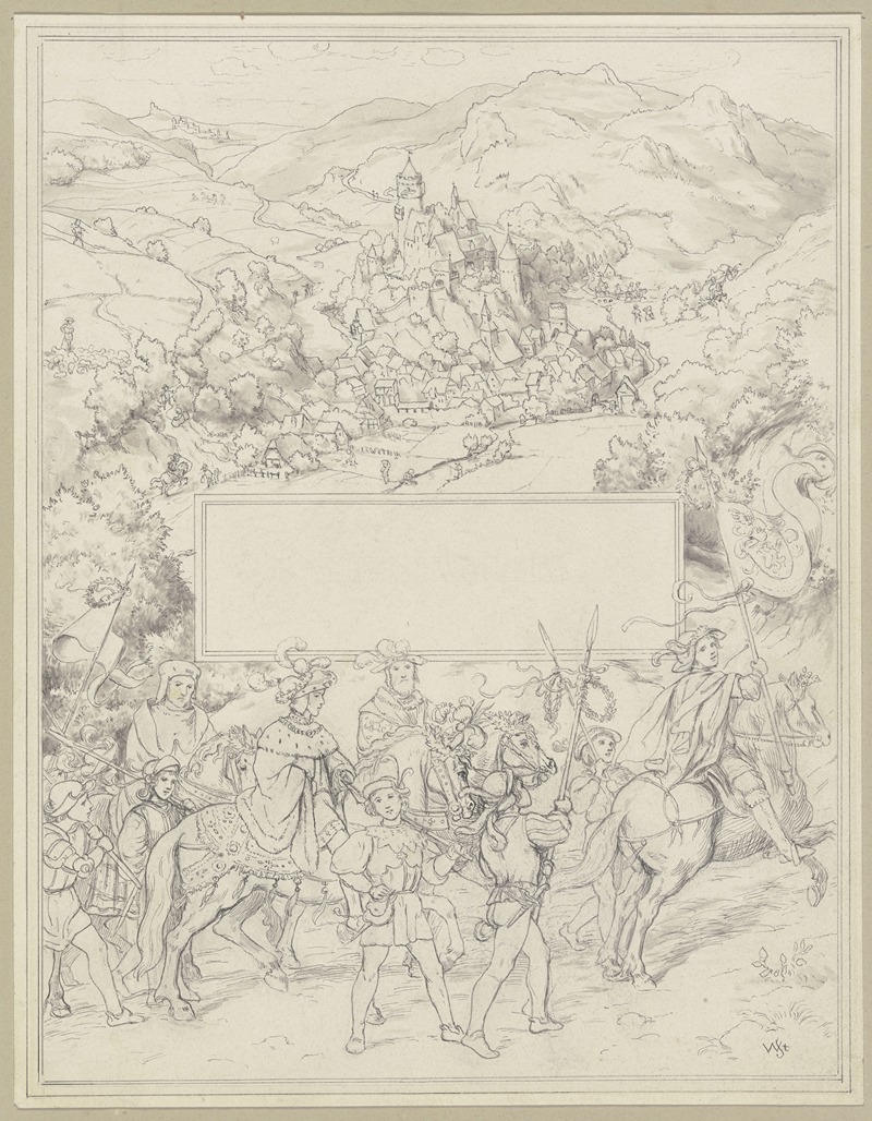Procession of knights by Вильгельм Штайнхаузен — digital art print download