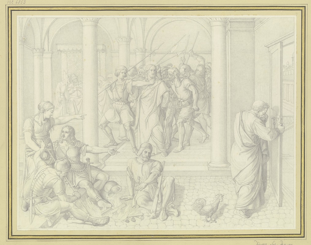 Repentance of Peter by Фридрих Вильгельм Шадов, 1818 — digital art print download