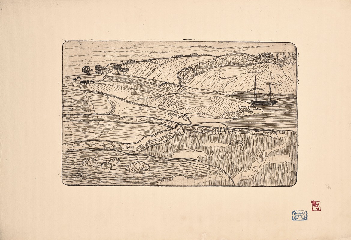 Paysage avec chevaux et bateaux — Арман Сеган