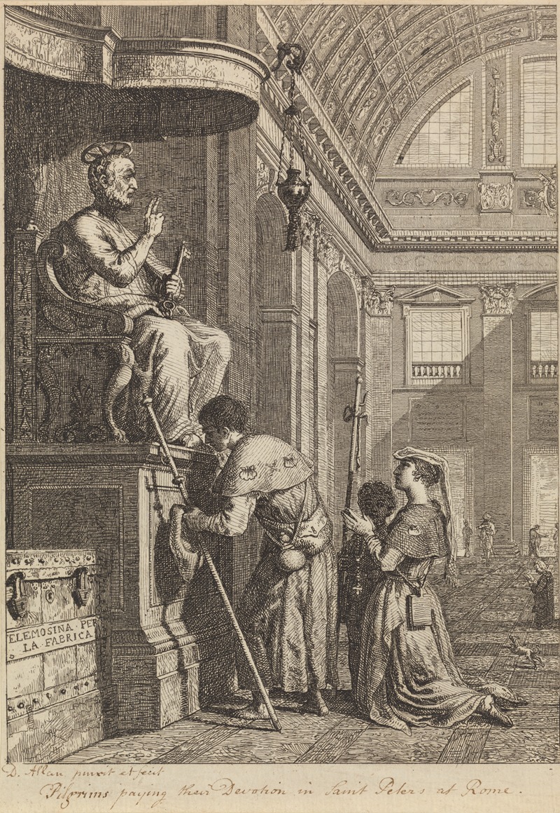 Pilgrims Paying Their Devotion in St. Peters at Rome — David Allan