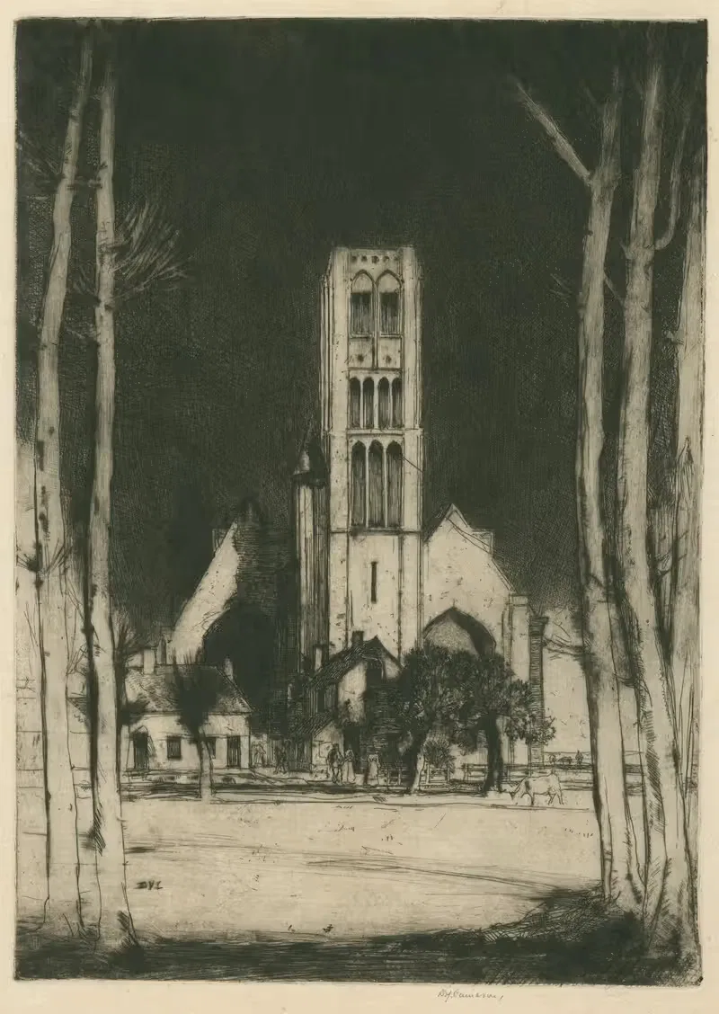Дамме by Дэвид Янг Кэмерон, 1907 — digital art print download