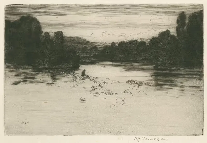 Evening on the Garry by David Young Cameron, 1906 — digital art print download