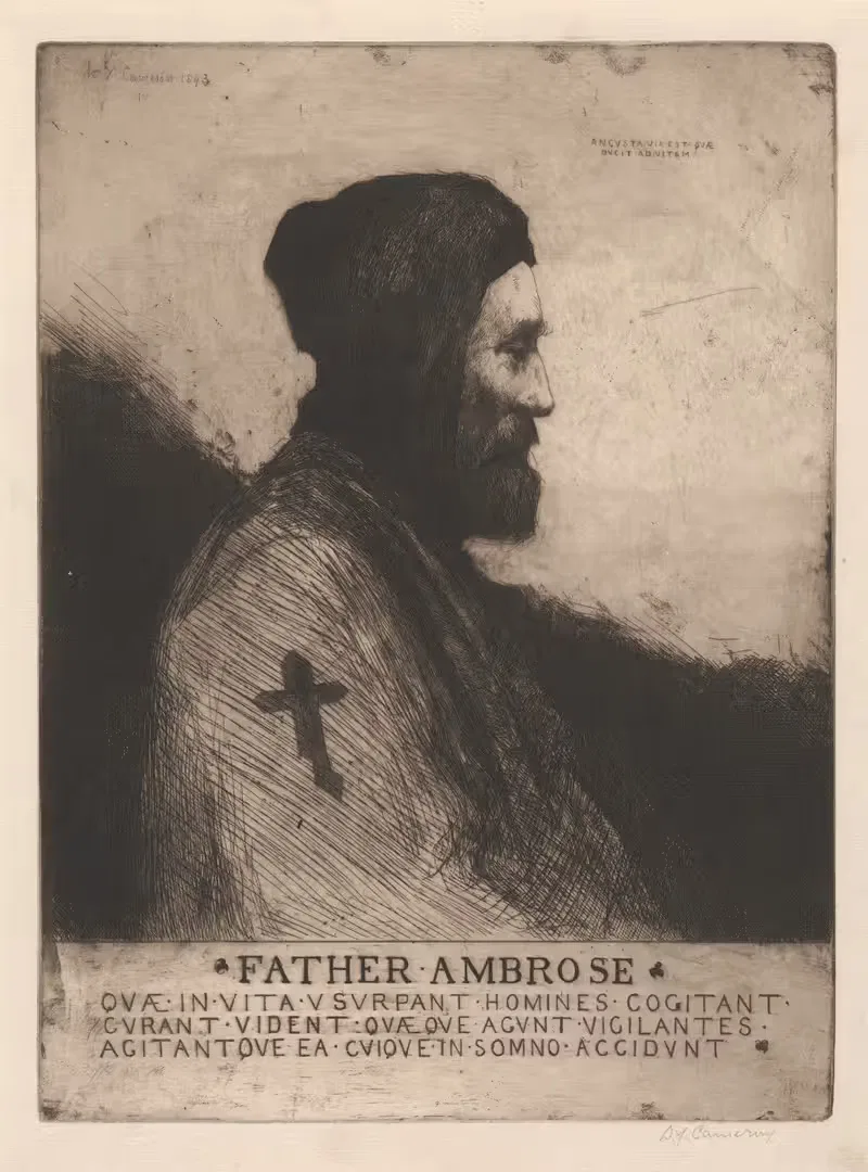 Отец Амвросий by Дэвид Янг Кэмерон, 1893 — digital art print download