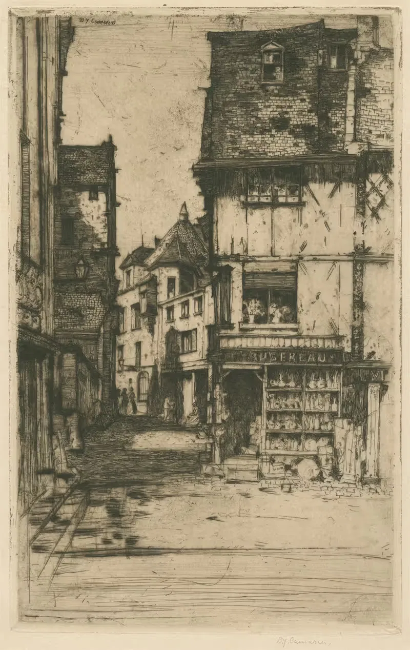 Старый Сомюр by Дэвид Янг Кэмерон, 1905 — digital art print download