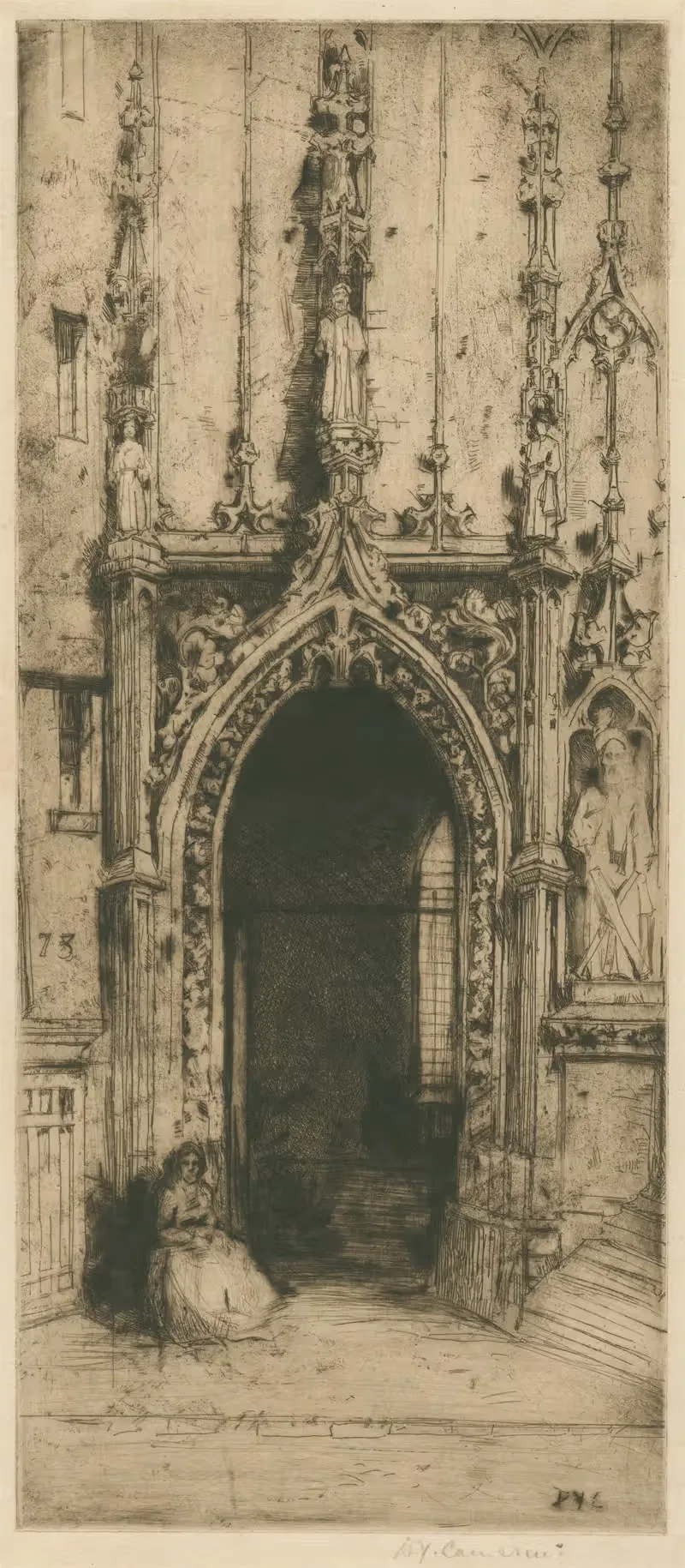 St. Merri, Paris by David Young Cameron, 1906 — digital art print download