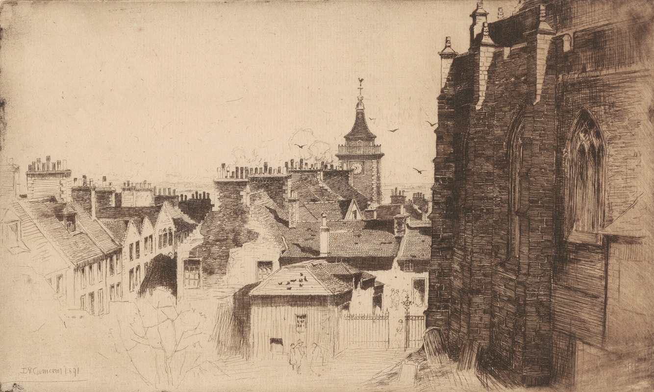 Город Стирлинг by Дэвид Янг Кэмерон, 1891 — digital art print download