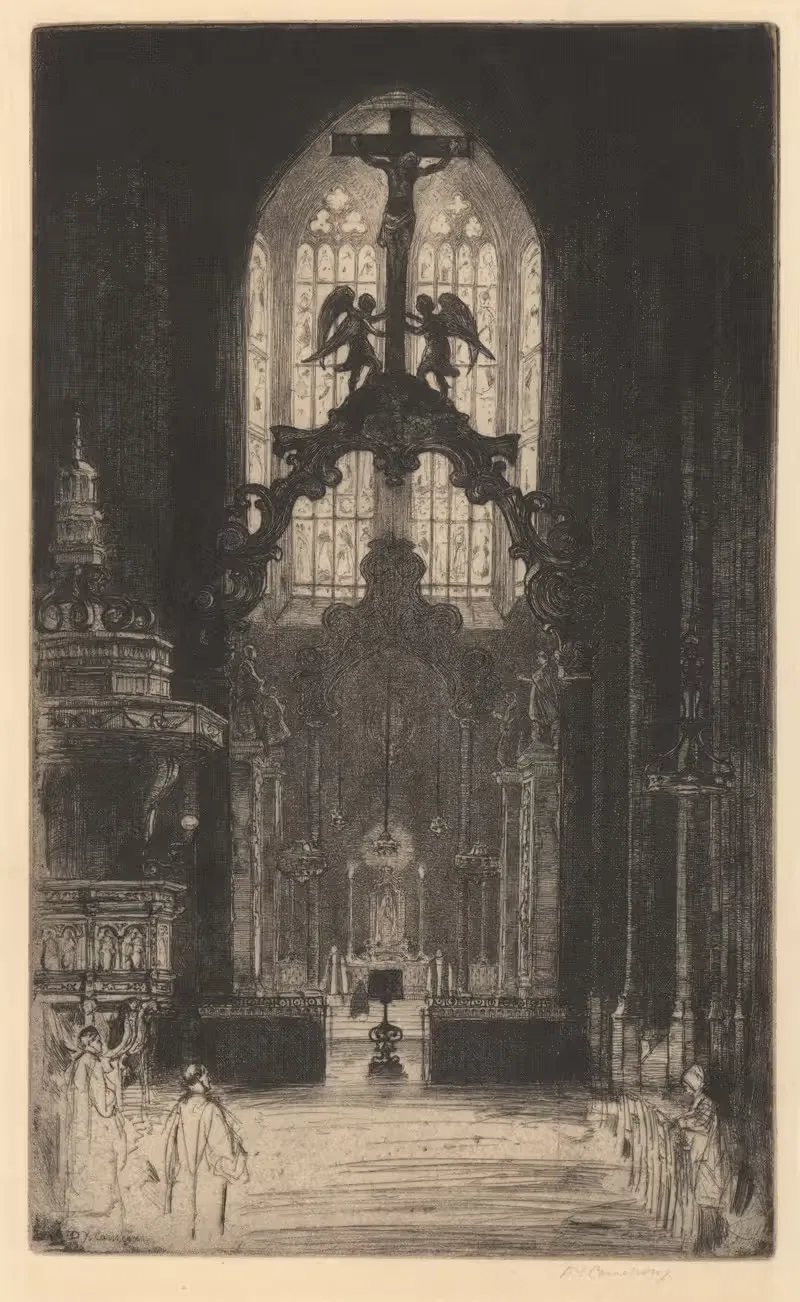 The Crucifix by David Young Cameron, 1898 — digital art print download