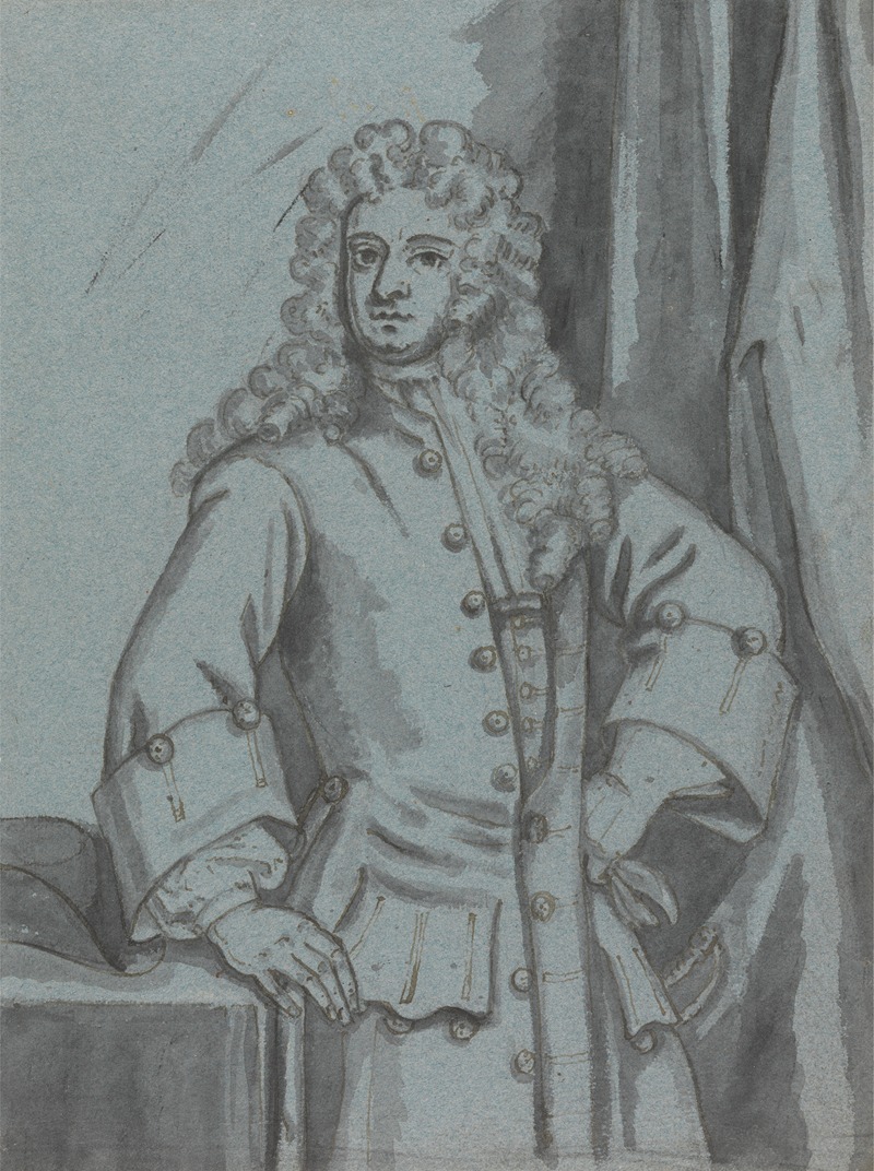 A Gentleman, wearing a Long Buttoned Coat with Large Cuffs — Edward Byng