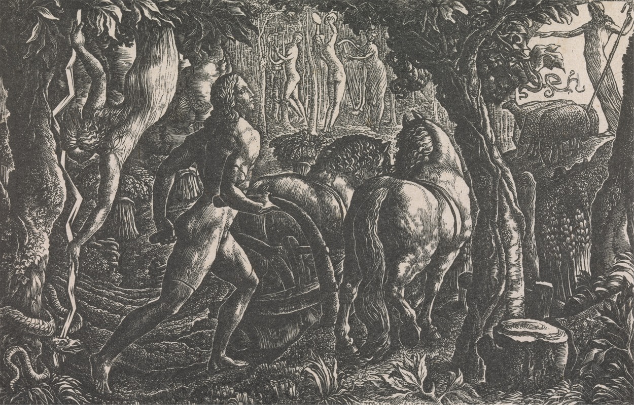 The Ploughman by Эдвард Кальверт, 1827 — digital art print download