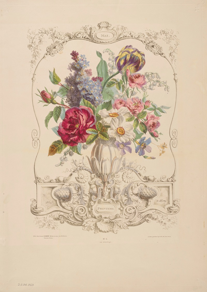 Flore des quatre saisons Pl.05 by Louis-Pierre Schilt, 1835 — digital art print download