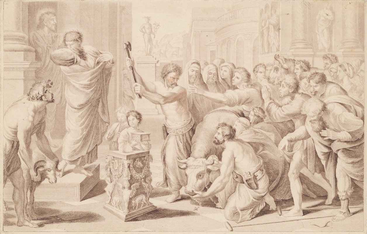 The Sacrifice at Lystra by Джордж Бакстер, 1855 — digital art print download