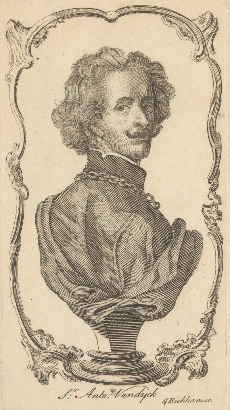 Bust of Sir Anthony van Dyck — George Bickham the Elder
