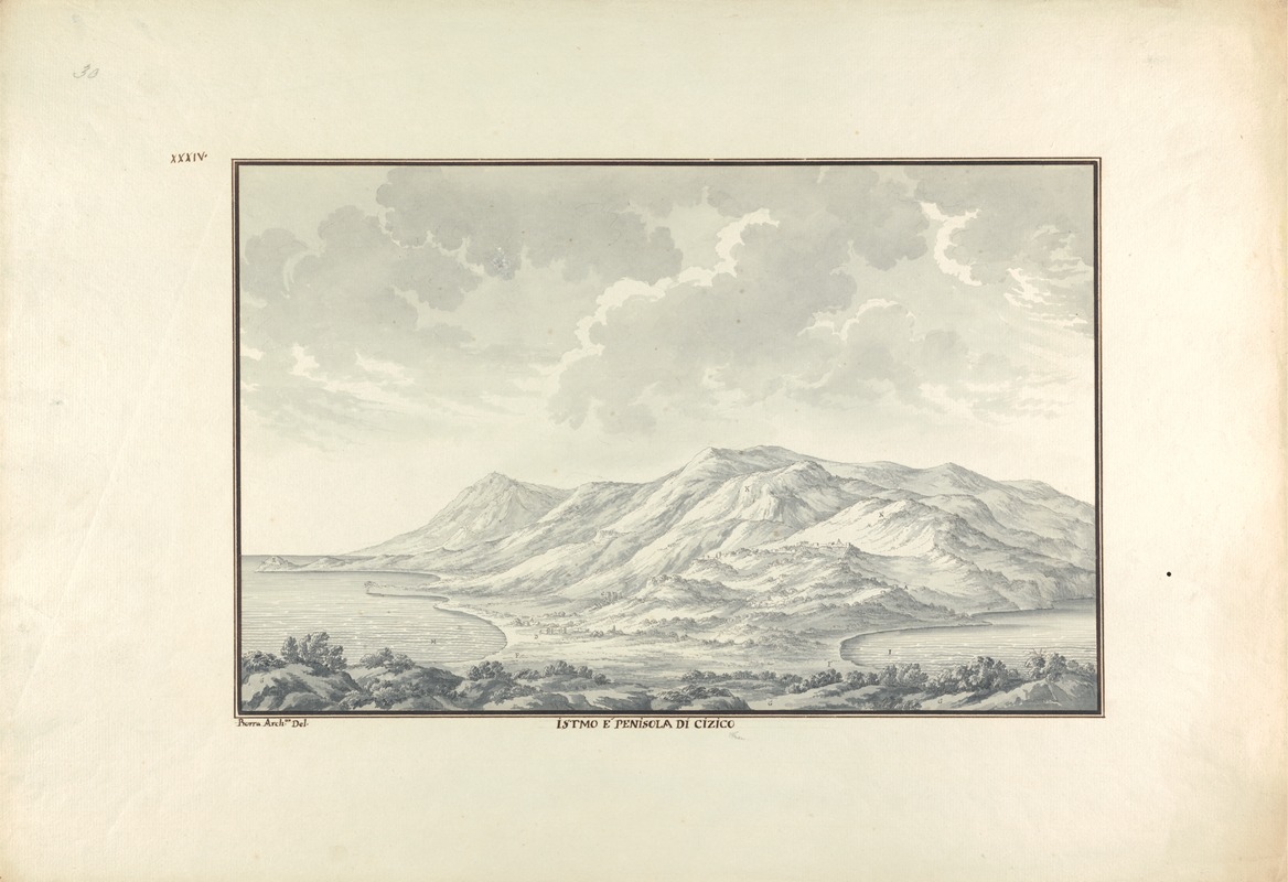 Is'Tmo e Penisola di Cizico by Giovanni Battista Borra — digital art print download