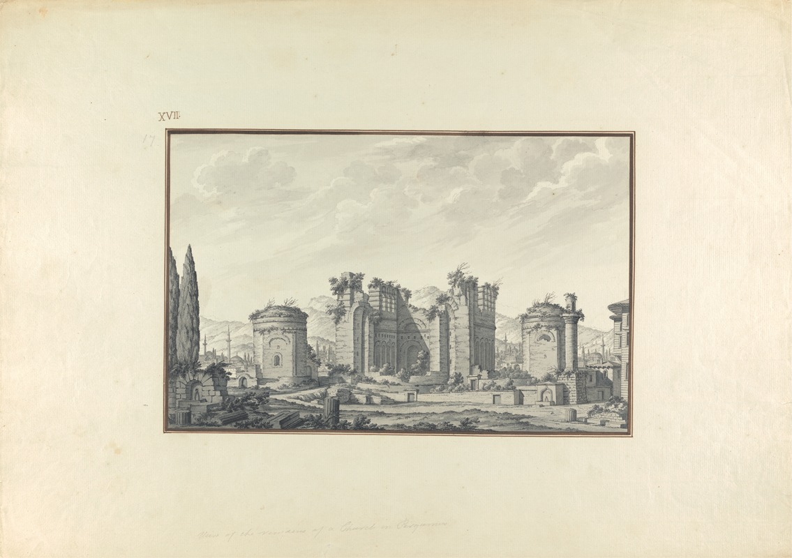 The Basilica at Pergamon by Giovanni Battista Borra — digital art print download