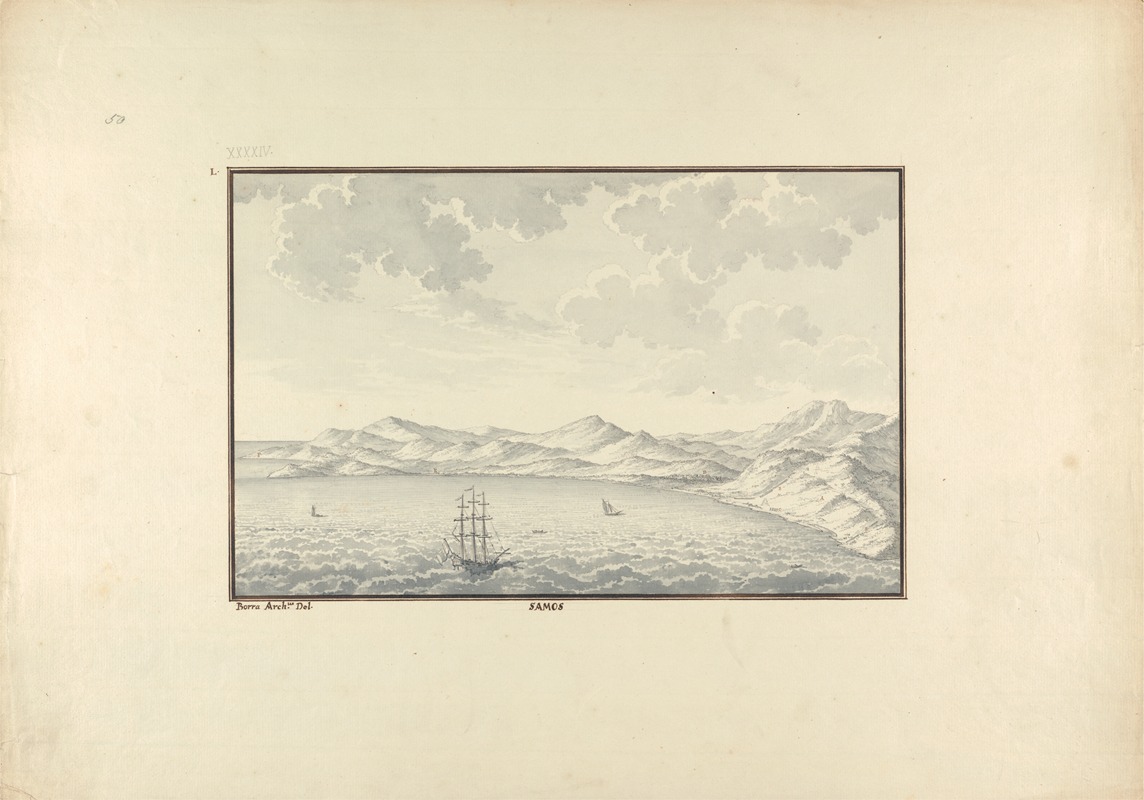View of Samos by Giovanni Battista Borra — digital art print download
