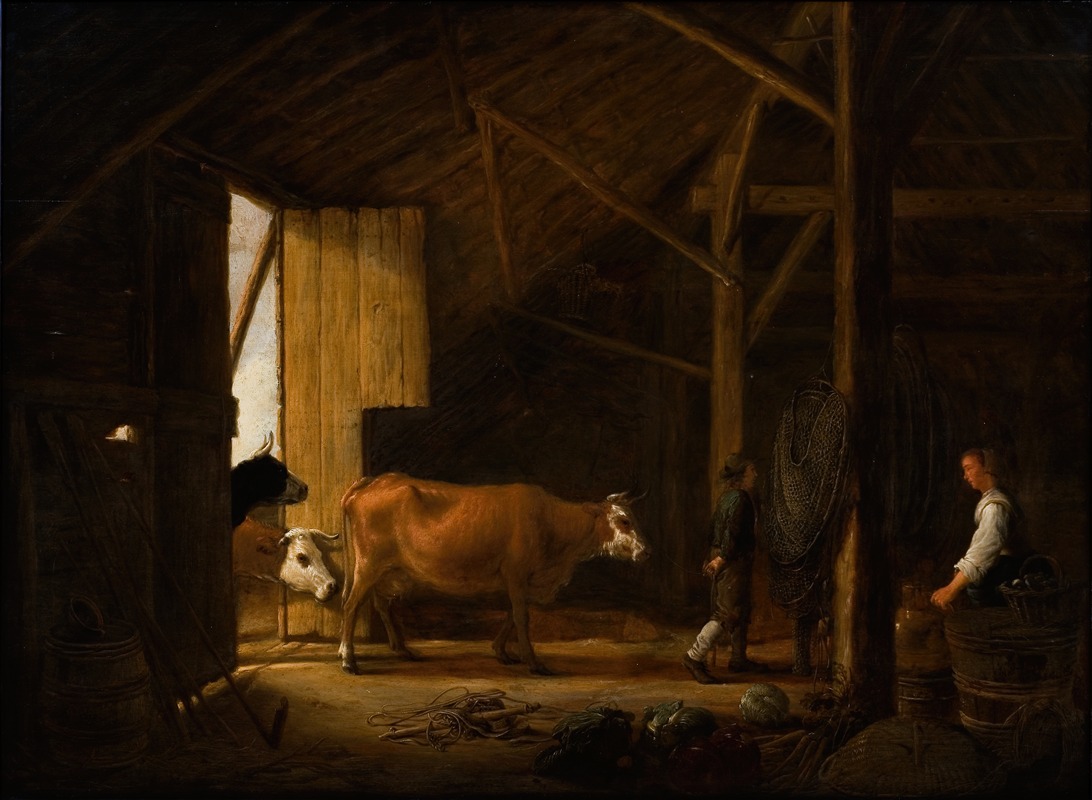 Interior of a Cowshed by Аельберт Кёйп — digital art print download