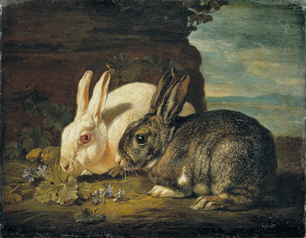 Two Rabbits by David de Coninck — digital art print download