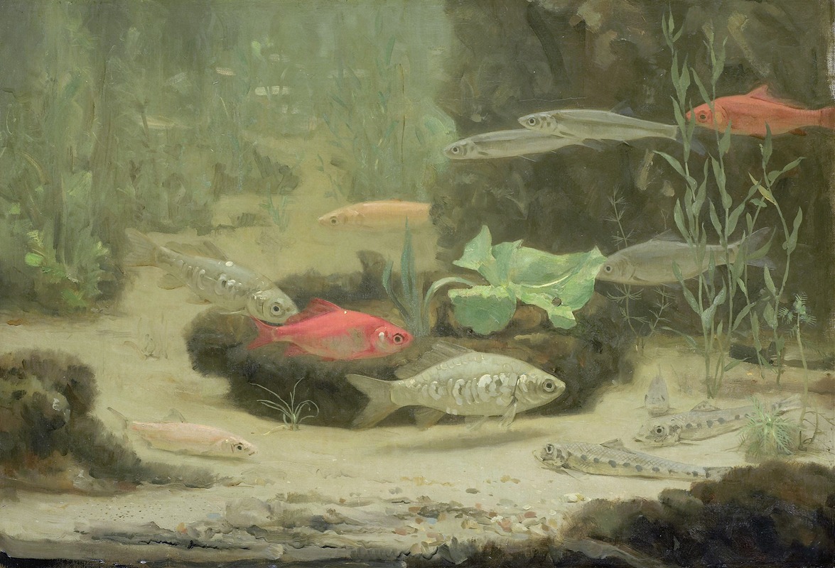 Gold- and Silverfish in an Aquarium — Gerrit Willem Dijsselhof