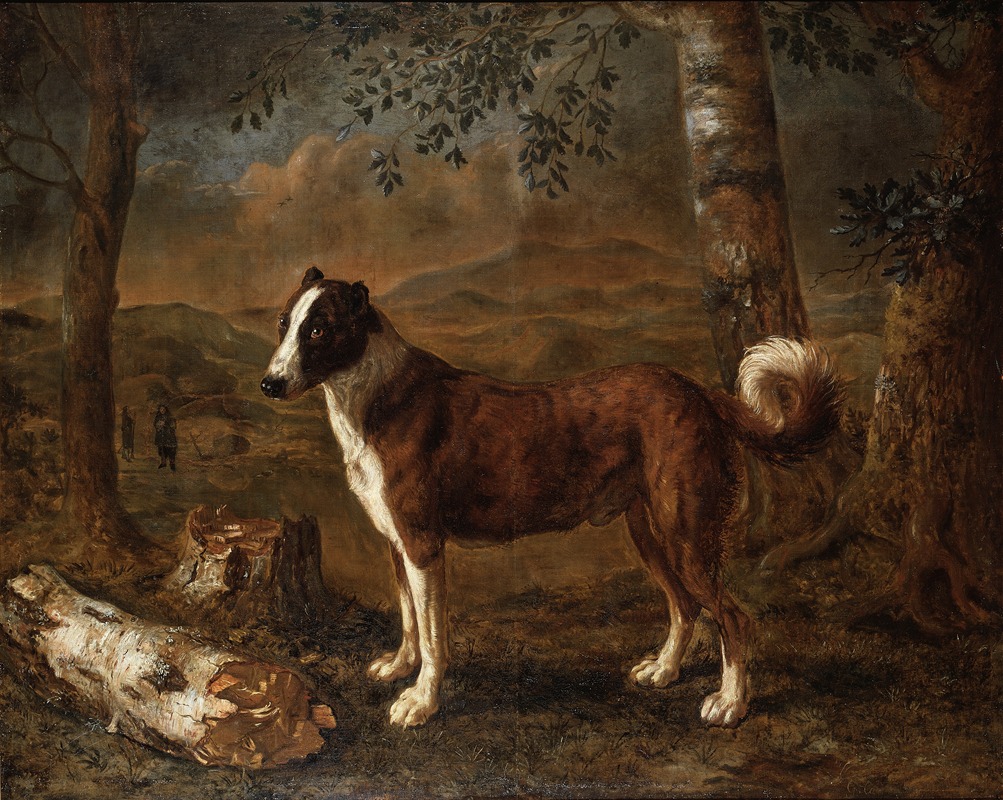 Dog and a Birch Log by Говерт Дирксз Камфуизен — digital art print download